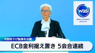 次回利下げ転換を示唆　ECB金利据え置き 5会合連続【WBS】（2024年4月11日）