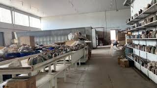 Massive Rock Tumblers at a commercial factory