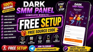 Dark SMM Panel FREE Setup 2026 🔥 | FREE Source Code Download | Complete Website Setup