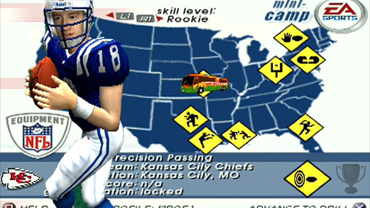 LETS PLAY MADDEN 03 MINI CAMP - LETS GO PEYTON MANNING - PART 2