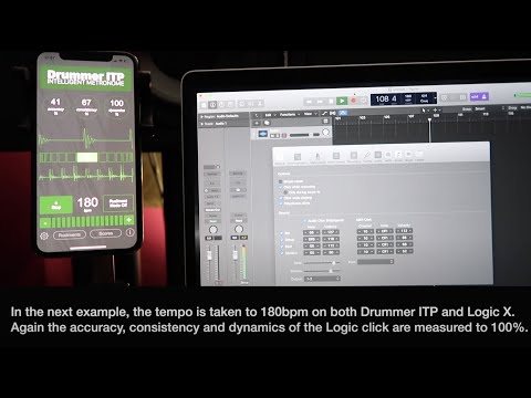 Drummer ITP - verifying measurement accuracy with the Logic X metronome