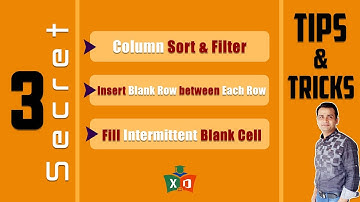 3 Secret and Very Important Tips and Tricks in Excel Bangla #2018