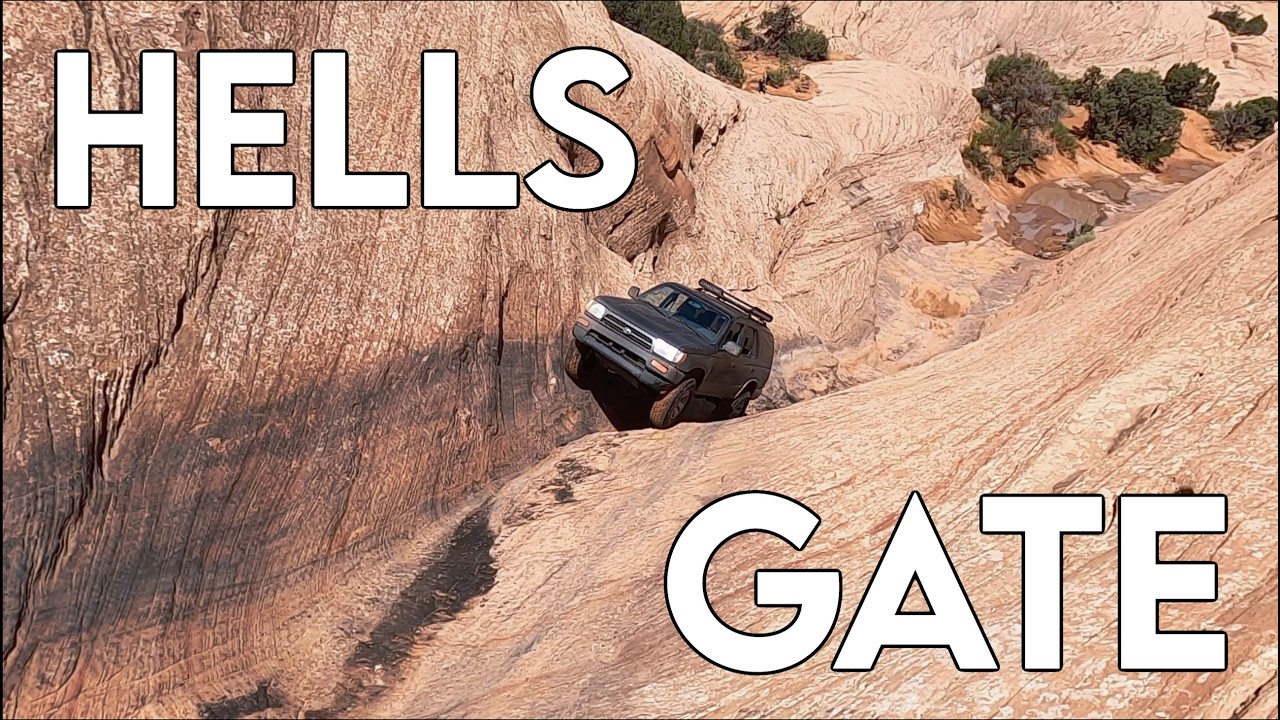 Stock 4Runner does Hell's Gate on Hell's Revenge Moab, Utah