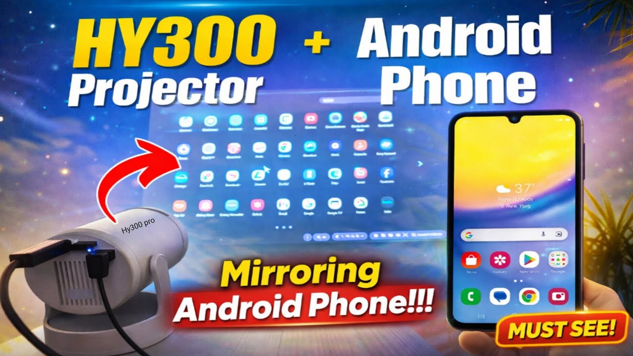 Connect Your HY 300 Pro Projector to MOBILE in SECONDS! - YouTube