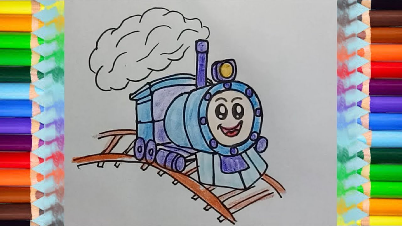 thomas train drawing for kids