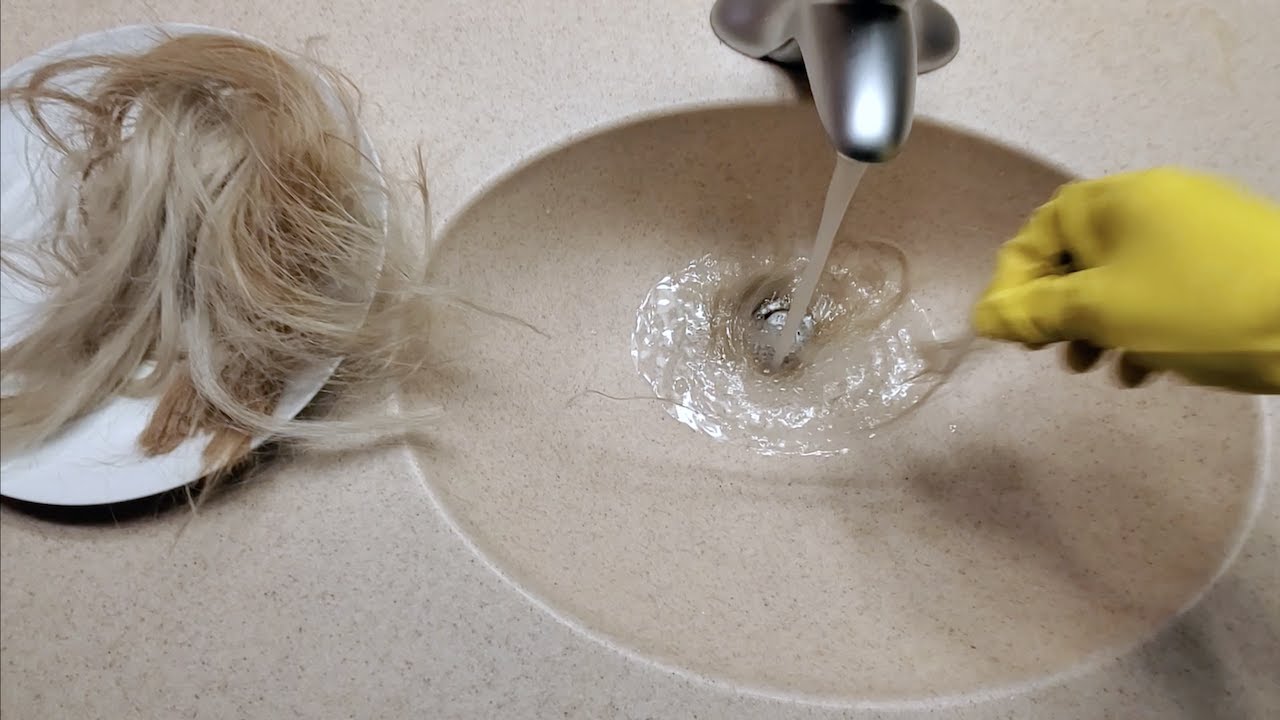 Cleaning Hair Out of a Sink Drain - Easy Steps to Remove and Clean Pipes  Under a Bathroom Sink 