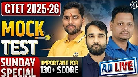 CTET FEB 2026 | CTET MOCK TEST 2026 | PREVIOUS YEAR QUESTION BY AD ACADEMY/ TEST 01