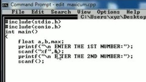 Compiling C program by Command Prompt