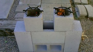 The "6 Block" Rocket Stove! DIY - "DUAL BURNER" Rocket Stove! (Concrete Block Rocket Stove) DIY