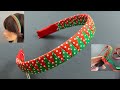 💖 How to Make a Braided Headband with Ribbon -  Plait Ribbon Hairband Christmas / Birthday Gift