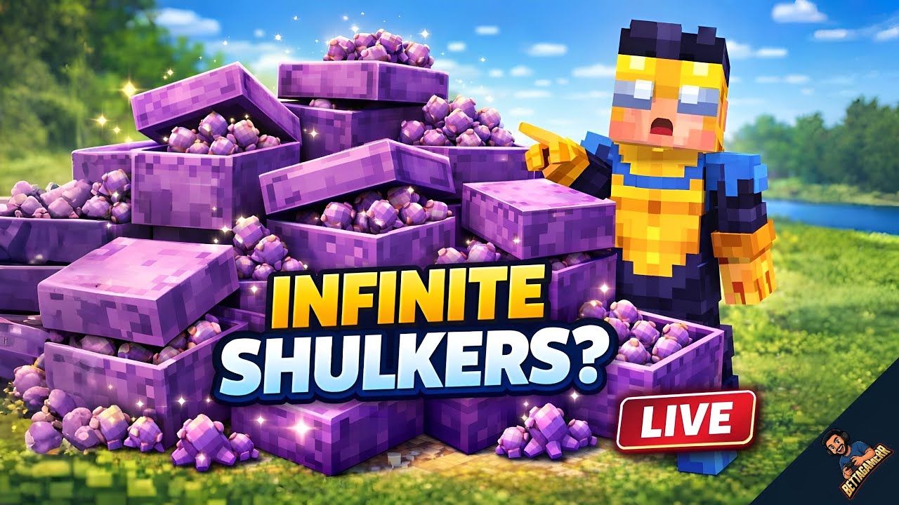 Infinite Shulker Farm in Overworld | Minecraft Live 🔴