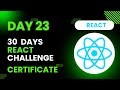 Day 23 - Local Storage Sync - 30 Days of React Challenge with Codedamn Certificate