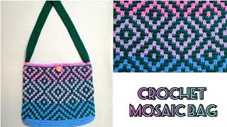 Crochet mosaic bag pattern