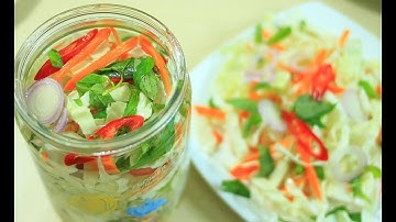 Cách Muối Dưa Bắp Cải giòn ngon vị chua dịu | How to make Pickled Cabbage