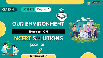 Class 10 Science Chapter 13 | Exercise Q4 | Our Environment | Solution 2024-25
