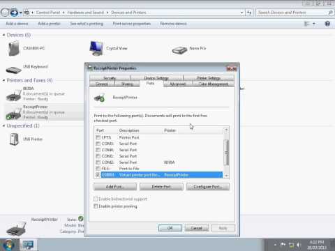How to setup USB Printer Port)