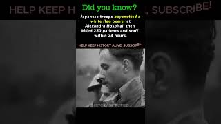 250 Hospital Staff Bayonetted on Valentine's Day 1942 || WW2 #shorts #ww2 #history