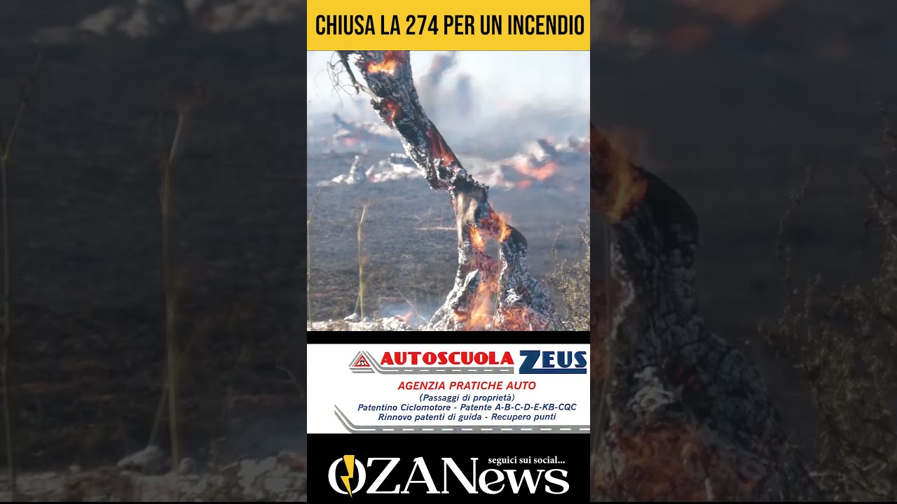 Incendio sulla SP 274: strada chiusa, riaperta nel pomeriggio