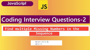 Find  multiple missing numbers in sequence  javascript | Javascript interview questions #javascript