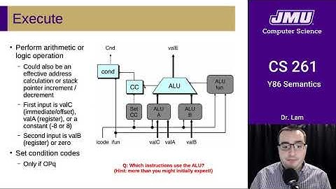 JMU CS261 20 Y86 Semantics Part 2 - CPU Stages