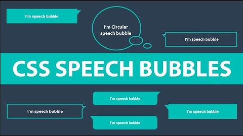 Speech bubble using CSS and HTML | Shapes using CSS tutorial