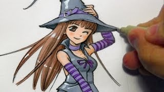 Drawing Time Lapse Witch Manga Style