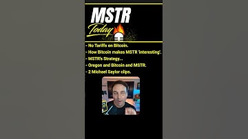 MSTR MicroStrategy No tariffs on Bitcoin and Saylor