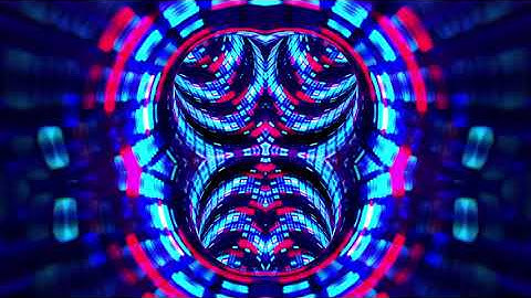 Abstract Neon Flicker Glow Blue Red Kaleidoscope Mandala VJ Loops