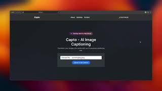 Capto - Ai Image Captioning Application Demo