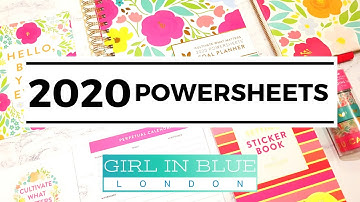 My 2020 POWERSHEETS FLIP THROUGH