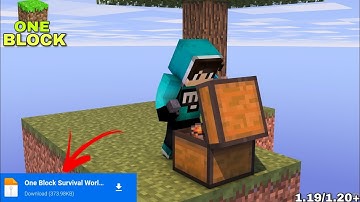 One Block In Minecraft Pe [1.19/1.20] - 100% Working!| Minecraft One Block Survival |
