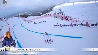 Elvedina Muzaferija 4th place Bosnia&Hercrgovina Downhill CRANS MONTANA🇧🇦⛷️🇨🇭