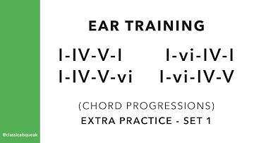 I-IV-V-I, I-IV-V-vi, I-vi-IV-V, I-vi-IV-I (Chord Progression Ear Training - RCM Level 8) | Set 1