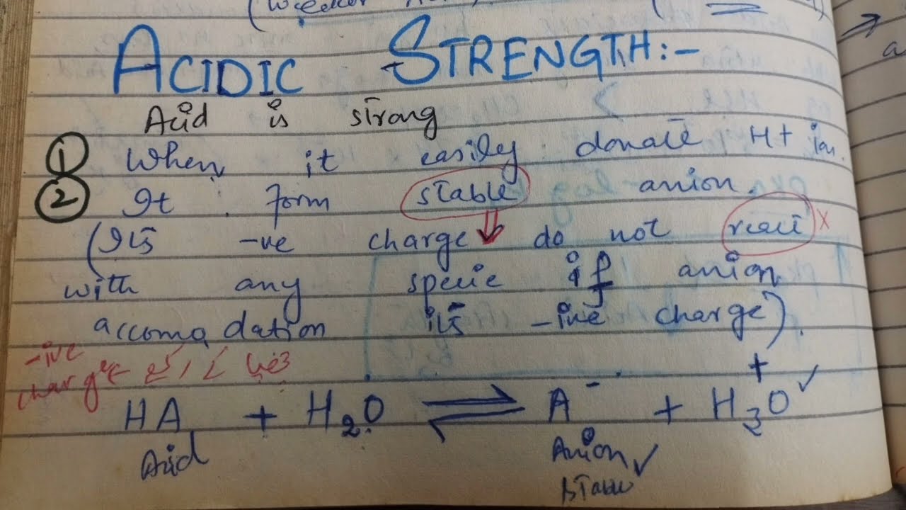 Acidic Strength|Factors Affecting Acidic Strength| Organic & Inorganic Chemistry|Urdu/Hindi lecture