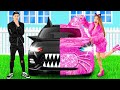 Розовая машина Vs Черная машина Челлендж Смешные моменты от PaRaRa Challenge 