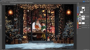 Editing tutorial: Christmas Digital Background in Photoshop