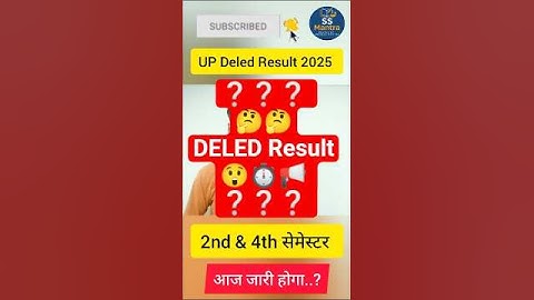 UP #DElEd #Result 2025 | 2nd & 4th #Semester Result Kab Aayega? | Check Now @updeled.gov.in #shorts