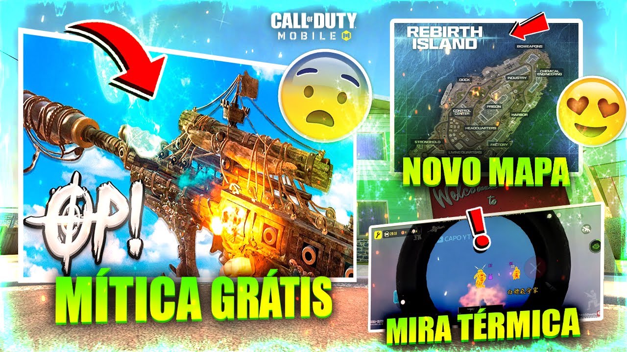 A MAIOR ATUALIZAÇÃO DOS ÚLTIMOS TEMPOS! MÍTICA GRÁTIS, ARMAS, REBIRTH ISLAND e NOVIDADES na RANKED!