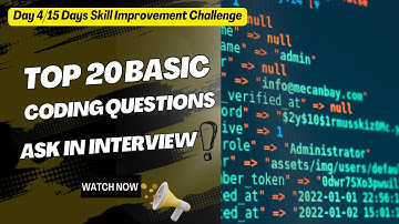 Top 20 Coding Questions For The End Of Your Job Interview|| 20 String Coding Questions and Answers!