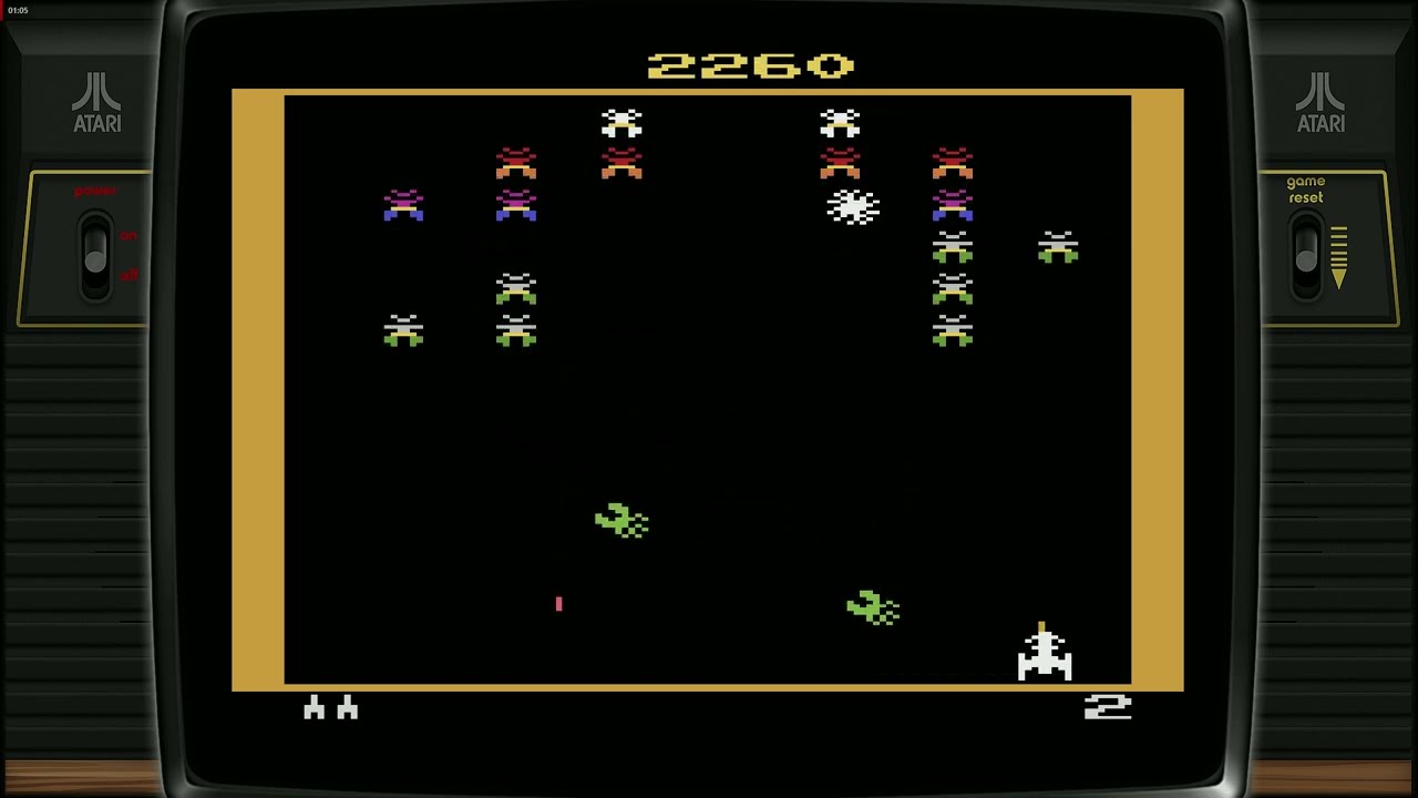 Galaxian Atari 2600 Gameplay – Classic Namco Arcade Space Shooter at Home