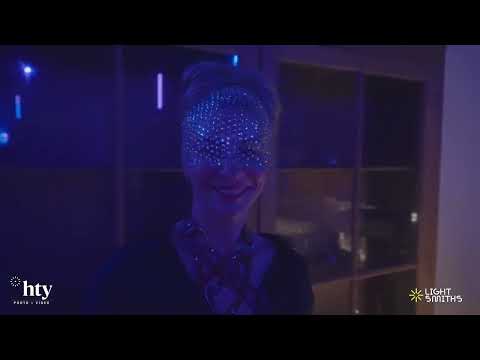 Laser effects at a gala event at Hideaway Cellars in Seattle