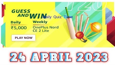 Amazon Funzone Guess and Win Quiz Answers Today| 24 APRIL 2023|  @dailyquiztime