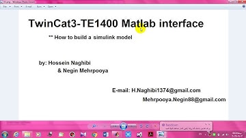 build a simulink model for TwinCat3-TE1400 matlab interface