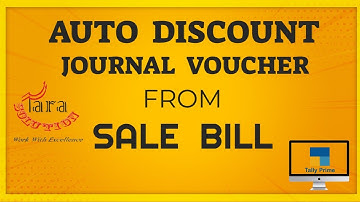 Auto Discount journal voucher creation from sale bill TALLY PRIME