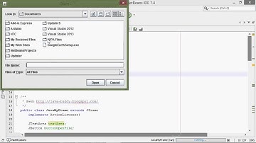 Example of using Swing JFileChooser