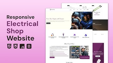 Responsive Electrical Shop website using HTML CSS JavaScript and Bootstrap