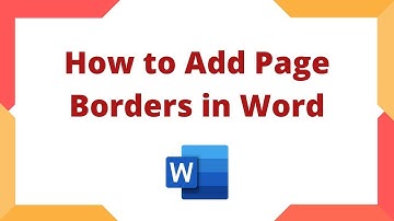 How to Insert Custom Page Border in Microsoft Word : Word Tips and Tricks