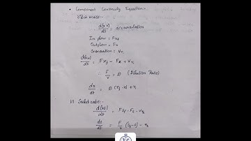 Modeling of continuous stirred tank bio reactor Modeling and Simulation Chemical