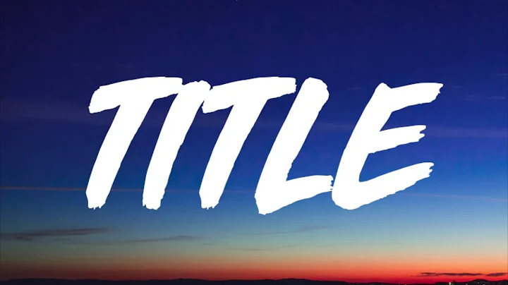 Meghan Trainor - Title (Lyrics) "this an invitation to kiss my ass goodbye"