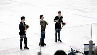 Victory Ceremony Fancam - Autumn Classic International 2018 (Yuzuru Hanyu focus) - 22 Sept 2018